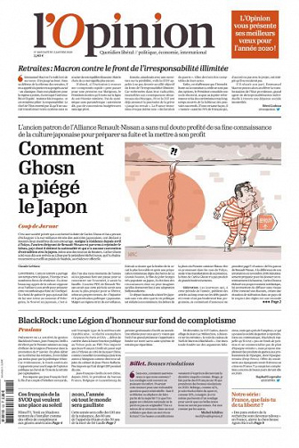 L’Opinion - 2 Janvier 2020