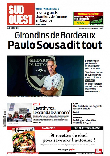 Sud Ouest Sud-Gironde - Jeudi 2 Janvier 2020
