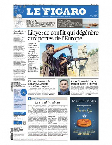 Le Figaro du Vendredi 3 Janvier 2020