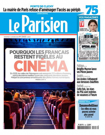 Le Parisien du Vendredi 3 Janvier 2020