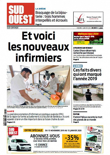Sud Ouest Sud-Gironde - Vendredi 3 Janvier 2020