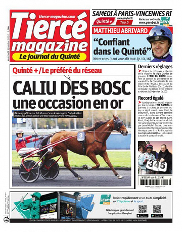 Tiercé Magazine du vendredi 3 janvier 2020