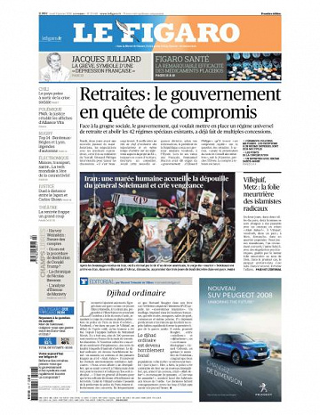 Le Figaro du Lundi 6 Janvier 2020