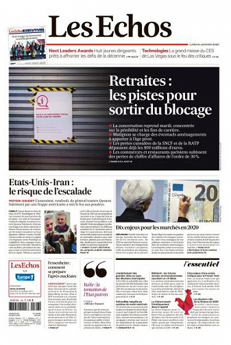 Les Echos du Lundi 6 Janvier 2020