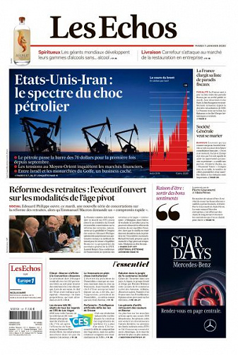 Les Echos du Mardi 7 Janvier 2020