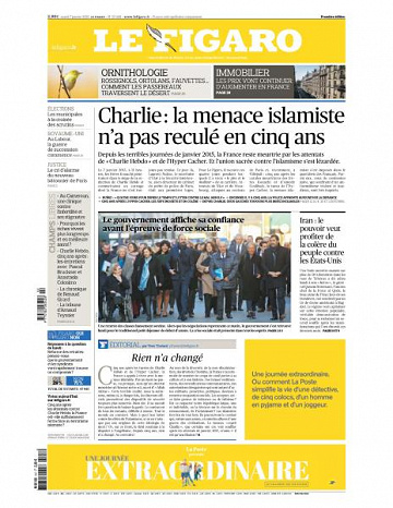 Le Figaro du Mardi 7 Janvier 2020