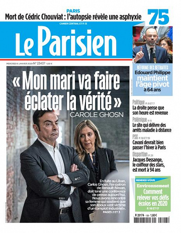 Le Parisien du Mercredi 8 Janvier 2020