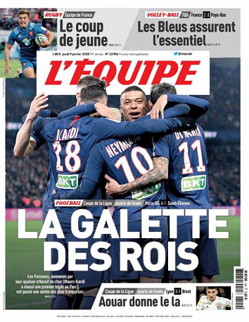 L’equipe du Jeudi 9 Janvier 2020