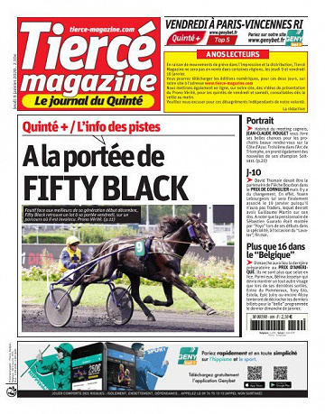 Tiercé Magazine du jeudi 9 janvier 2020