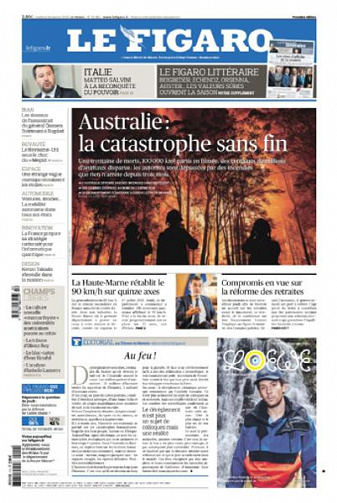 Le Figaro du Vendredi 10 Janvier 2020