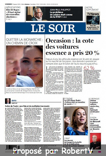 Le Soir - Vendredi 10 Janvier 2020