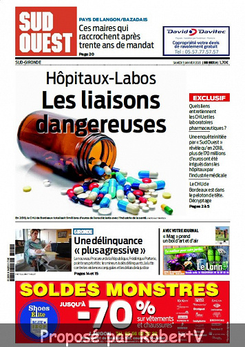Sud Ouest Sud-Gironde - Samedi 11 Janvier 2020