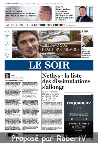 Le Soir - Samedi 11 et Dimanche 12 Janvier 2020