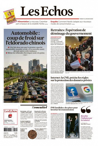 Les Echos du Mardi 14 Janvier 2020