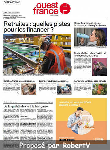Ouest France - Mardi 14 Janvier 2020