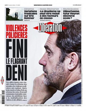 Libération du Mercredi 15 Janvier 2020
