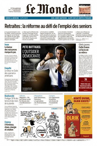 Le Monde du Mercredi 15 Janvier 2020