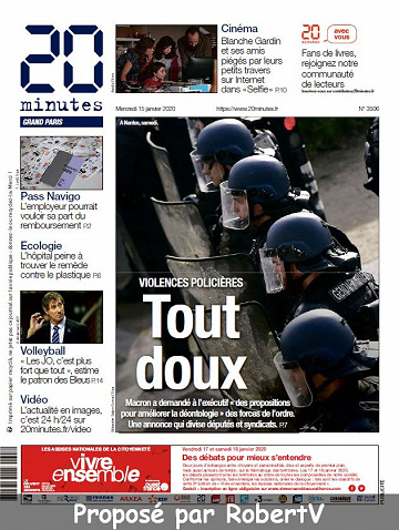 20 Minutes - Mercredi 15 Janvier 2020
