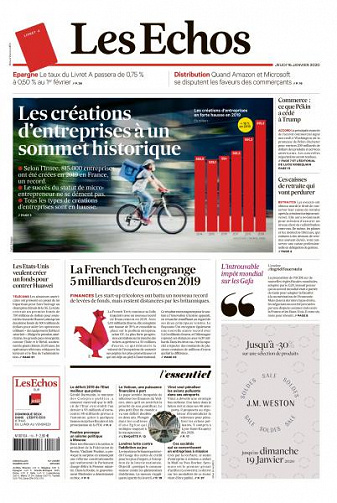 Les Echos du Jeudi 16 Janvier 2020