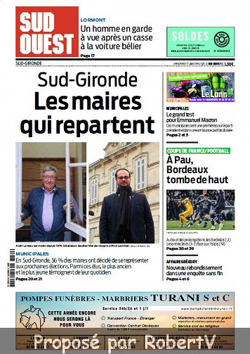 Sud Ouest Sud-Gironde - Vendredi 17 Janvier 2020
