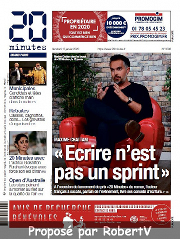 20 Minutes - Vendredi 17 Janvier 2020