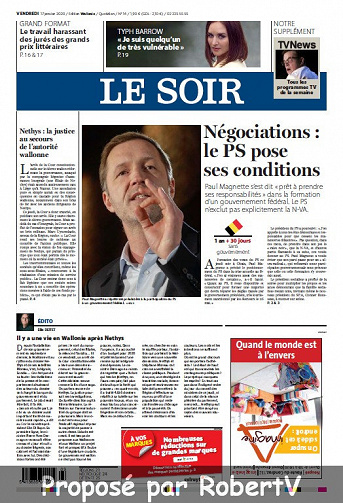 Le Soir - Vendredi 17 Janvier 2020