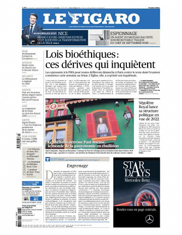 Le Figaro du Samedi 18 et Dimanche 19 Janvier 2020
