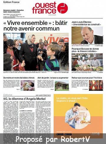 Ouest France - Samedi 18 Janvier 2020