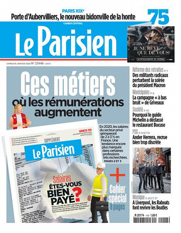 Le Parisien du Samedi 18 Janvier 2020