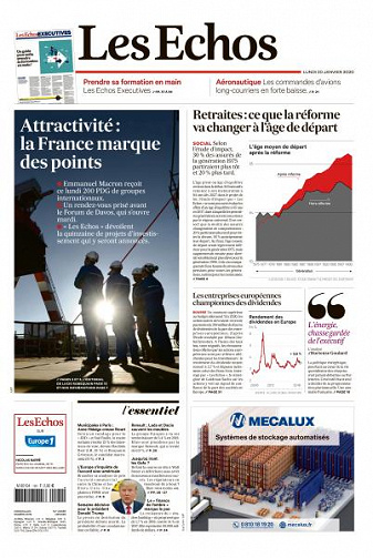 Les Echos du Lundi 20 Janvier 2020