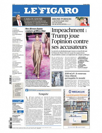 Le Figaro du Mardi 21 Janvier 2020