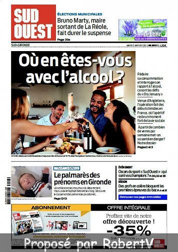 Sud Ouest Sud-Gironde - Mardi 21 Janvier 2020