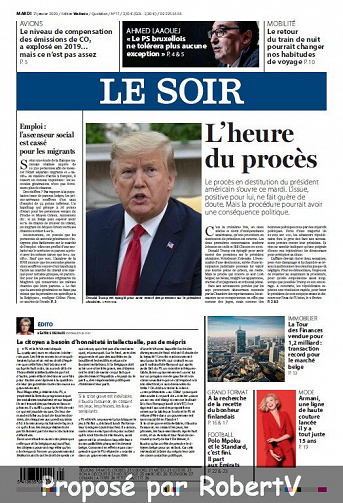 Le Soir - Mardi 21 Janvier 2020