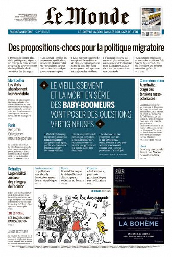 Le Monde du Mercredi 22 Janvier 2020