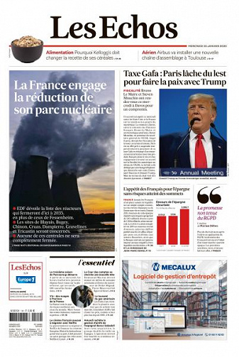 Les Echos du Mercredi 22 Janvier 2020