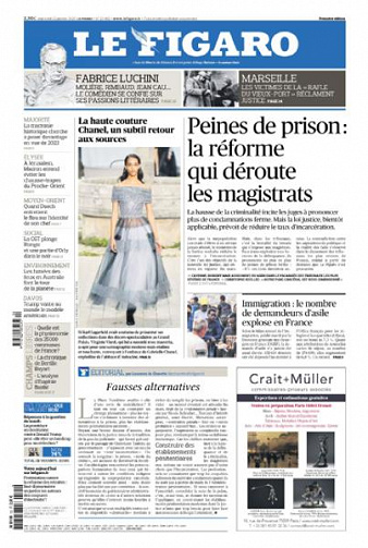 Le Figaro du Mercredi 22 Janvier 2020