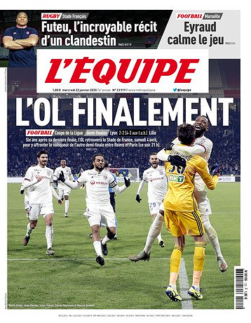 L’equipe du Mercredi 22 Janvier 2020