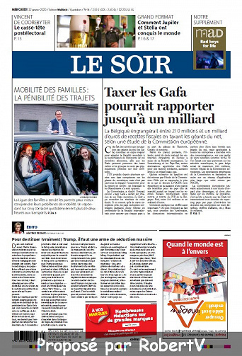 Le Soir - Mercredi 22 Janvier 2020