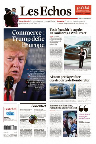 Les Echos du Jeudi 23 Janvier 2020