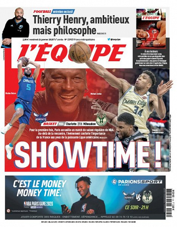 L’equipe du Vendredi 24 Janvier 2020