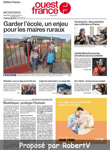 Ouest France - Samedi 25 Janvier 2020