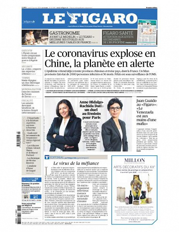 Le Figaro du Lundi 27 Janvier 2020