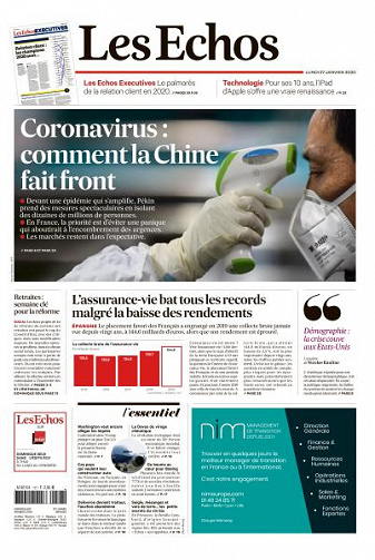 Les Echos du Lundi 27 Janvier 2020