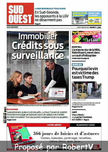 Sud Ouest Sud-Gironde - Lundi 27 Janvier 2020