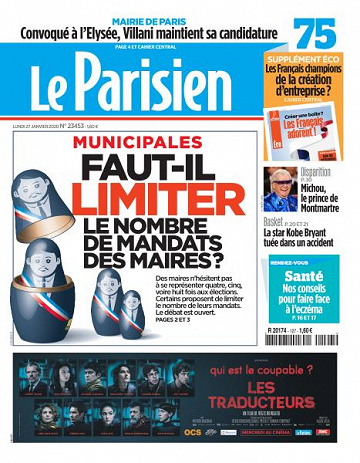 Le Parisien du Lundi 27 Janvier 2020