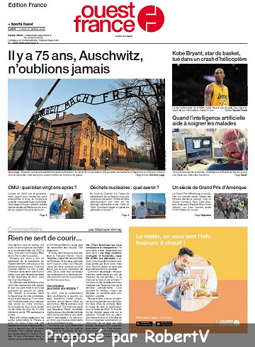 Ouest France - Lundi 27 Janvier 2020