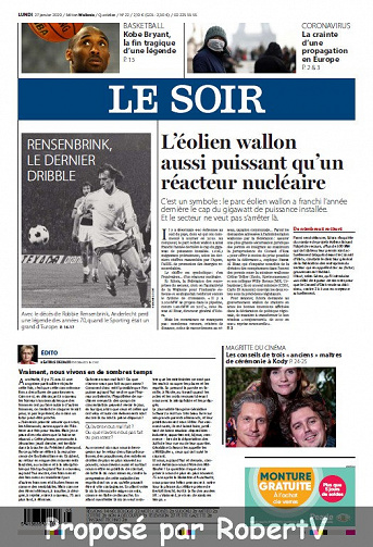 Le Soir - Lundi 27 Janvier 2020