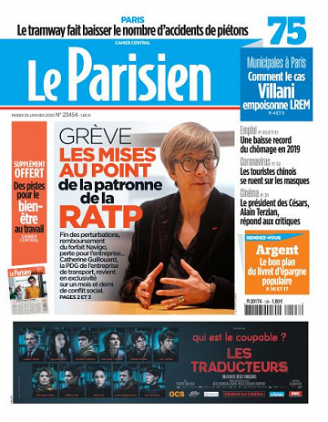 Le Parisien du Mardi 28 Janvier 2020