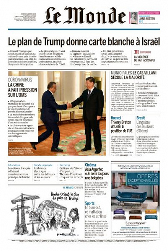 Le Monde du Jeudi 30 Janvier 2020