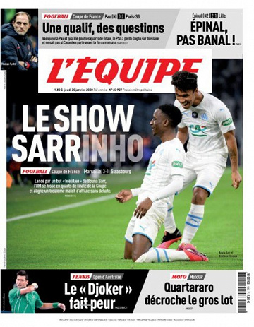 L’equipe du Jeudi 30 Janvier 2020